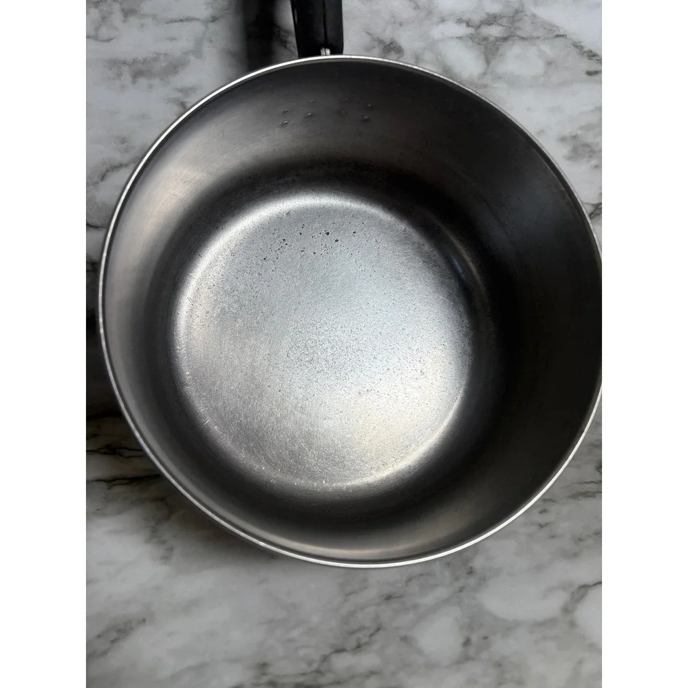 Revere Ware 1 Qt Saucepan & Lid Copper Bottom Stainless Steel Vintage USA 1801